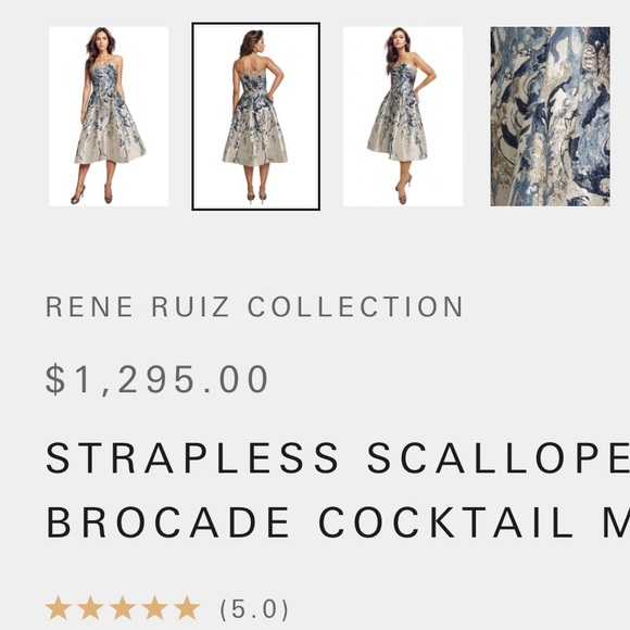 RENE RUIZ ALICIA FORMAL STRAPLESS DRESS - Picture 3 of 12